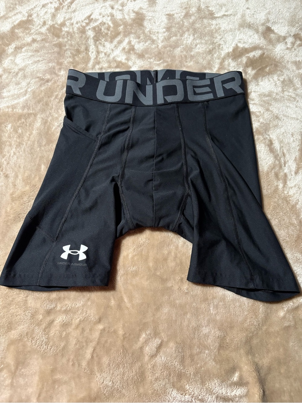 Under Armour Men’s Black Performance Compression Long Shorts Size Medium